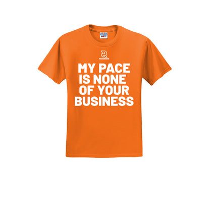 MY PACE IS NONE OF YOUR BUSINESS (White) - Short Sleeve Cotton Tee