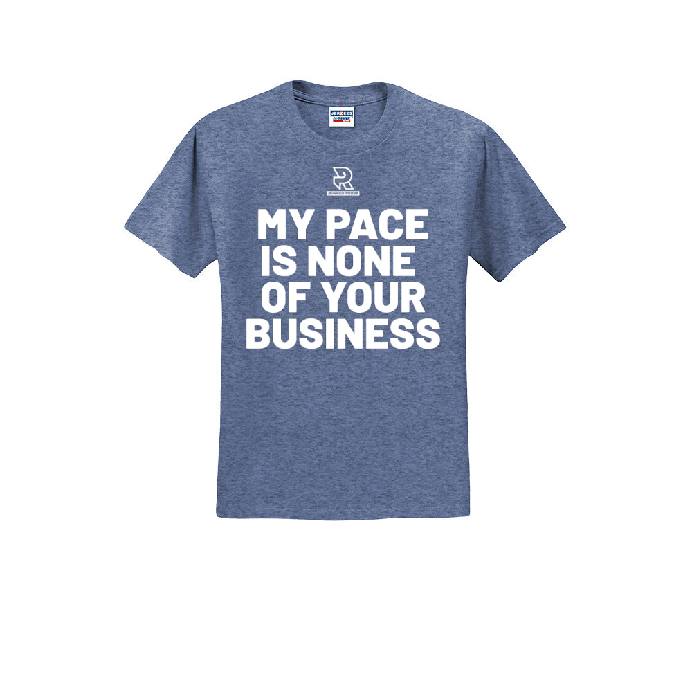 MY PACE IS NONE OF YOUR BUSINESS (White) - Short Sleeve Cotton Tee
