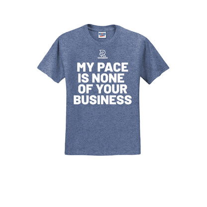 MY PACE IS NONE OF YOUR BUSINESS (White) - Short Sleeve Cotton Tee