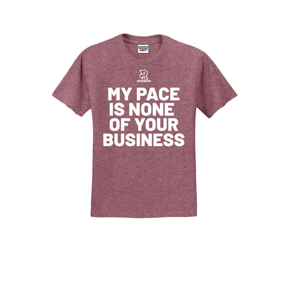 MY PACE IS NONE OF YOUR BUSINESS (White) - Short Sleeve Cotton Tee
