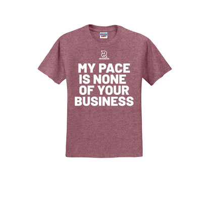 MY PACE IS NONE OF YOUR BUSINESS (White) - Short Sleeve Cotton Tee