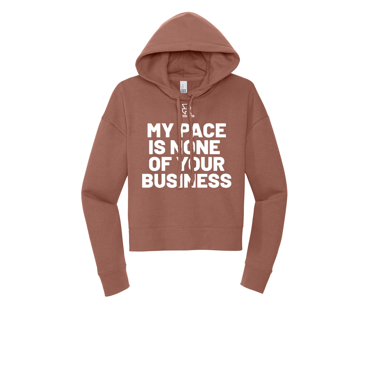 MY PACE IS NONE OF YOUR BUSINESS (White) - Womens Fleece Hoodie