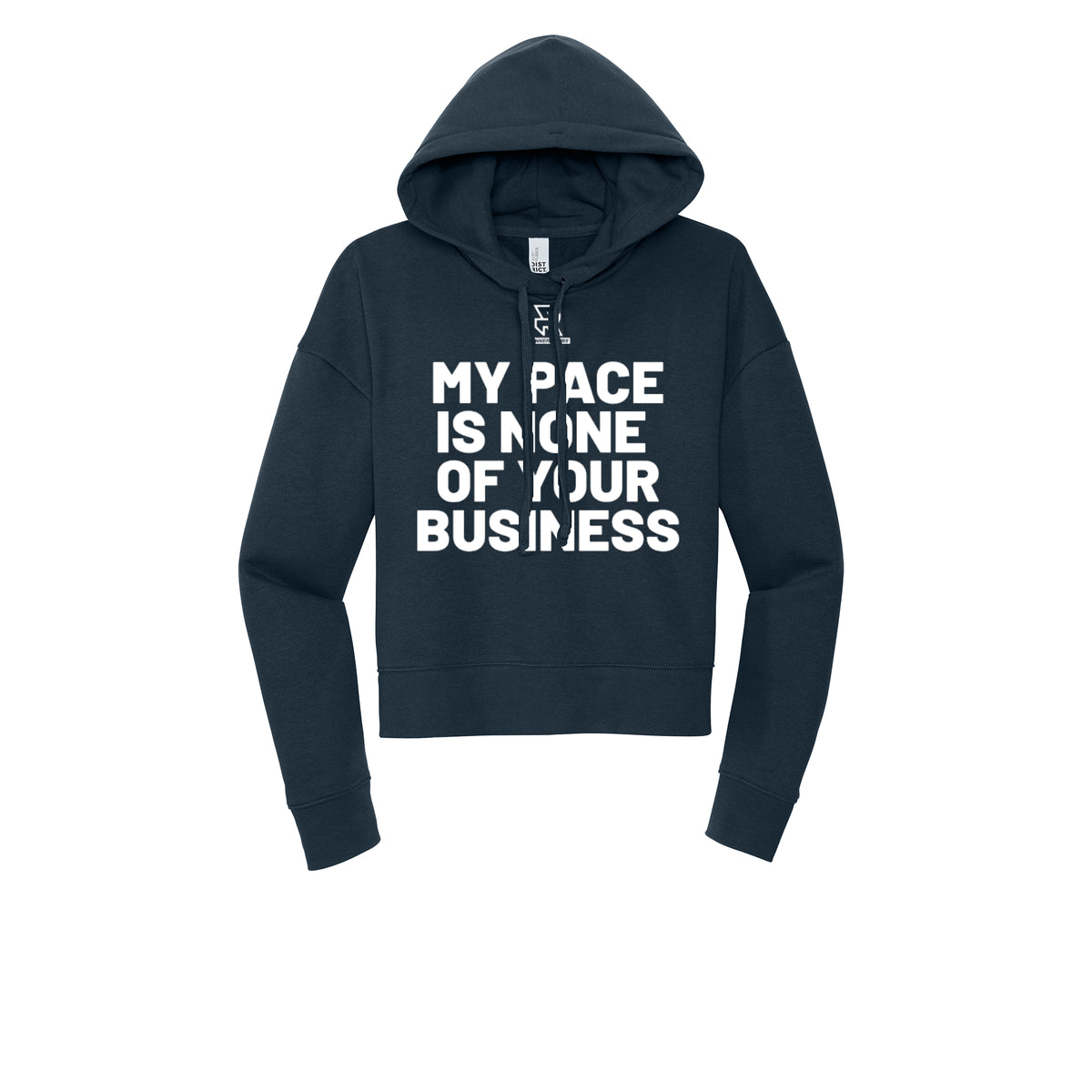 MY PACE IS NONE OF YOUR BUSINESS (White) - Womens Fleece Hoodie