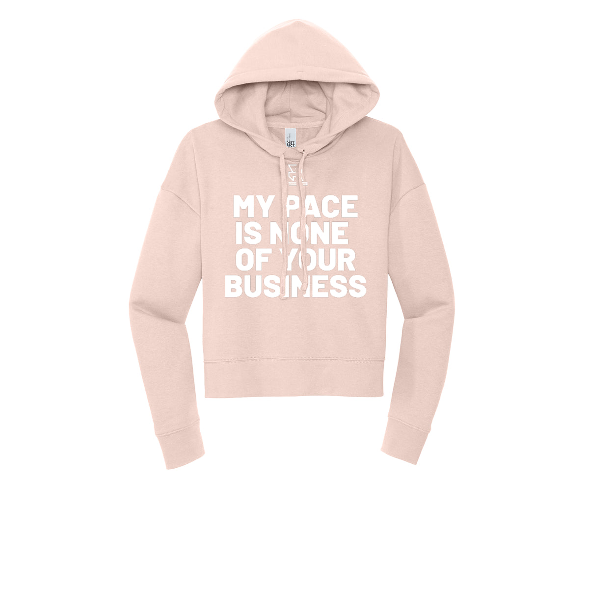 MY PACE IS NONE OF YOUR BUSINESS (White) - Womens Fleece Hoodie