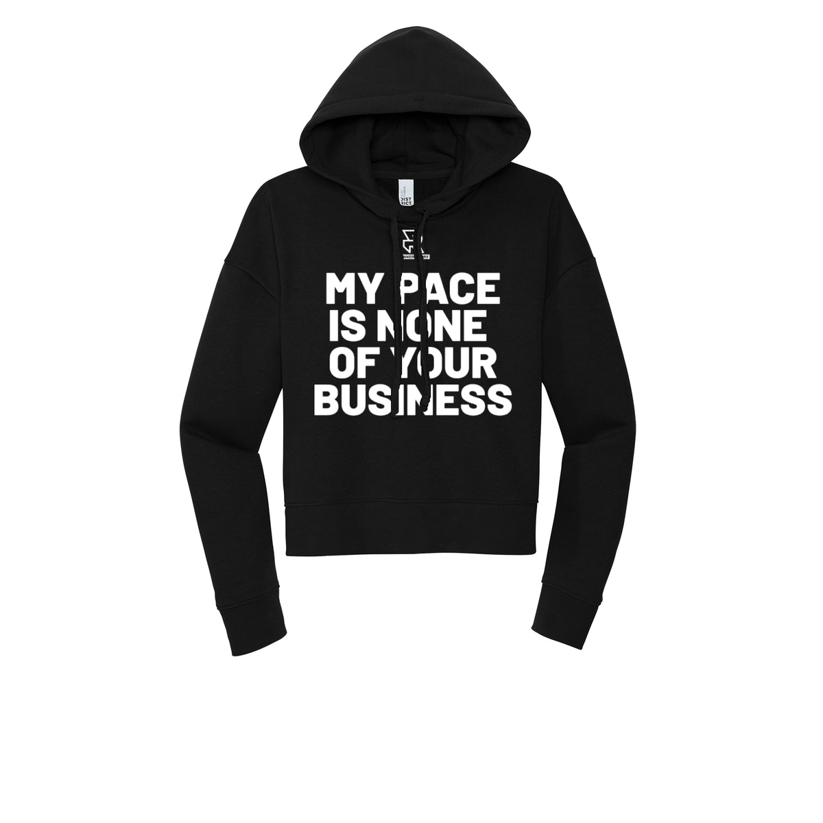 MY PACE IS NONE OF YOUR BUSINESS (White) - Womens Fleece Hoodie