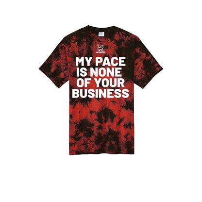 MY PACE IS NONE OF YOUR BUSINESS (White) - Short Sleeve Tie Dye Cotton Tee