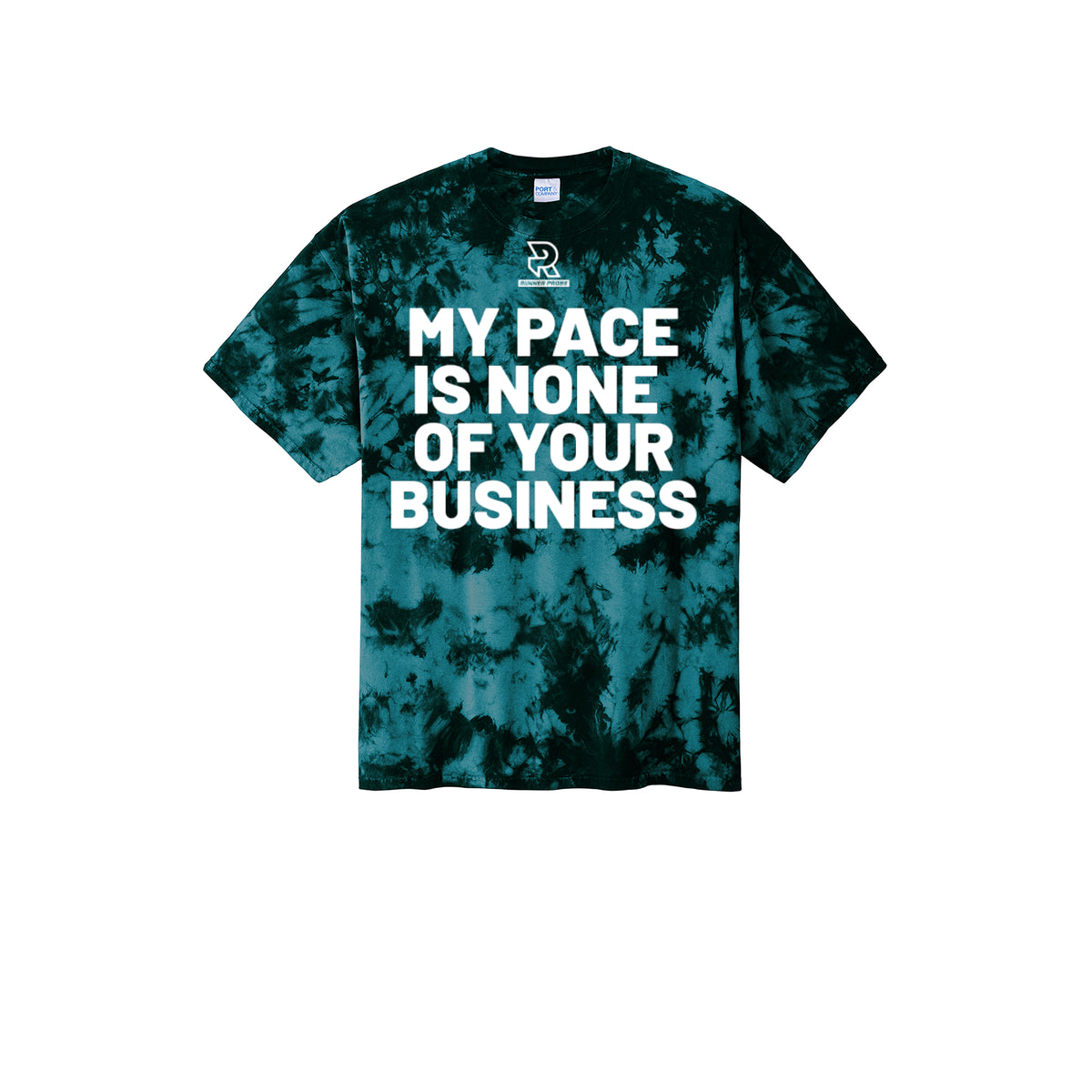 MY PACE IS NONE OF YOUR BUSINESS (White) - Short Sleeve Tie Dye Cotton Tee