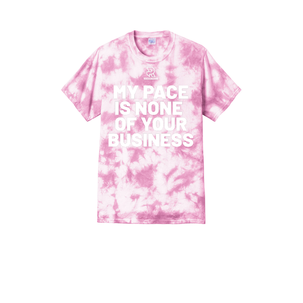 MY PACE IS NONE OF YOUR BUSINESS (White) - Short Sleeve Tie Dye Cotton Tee
