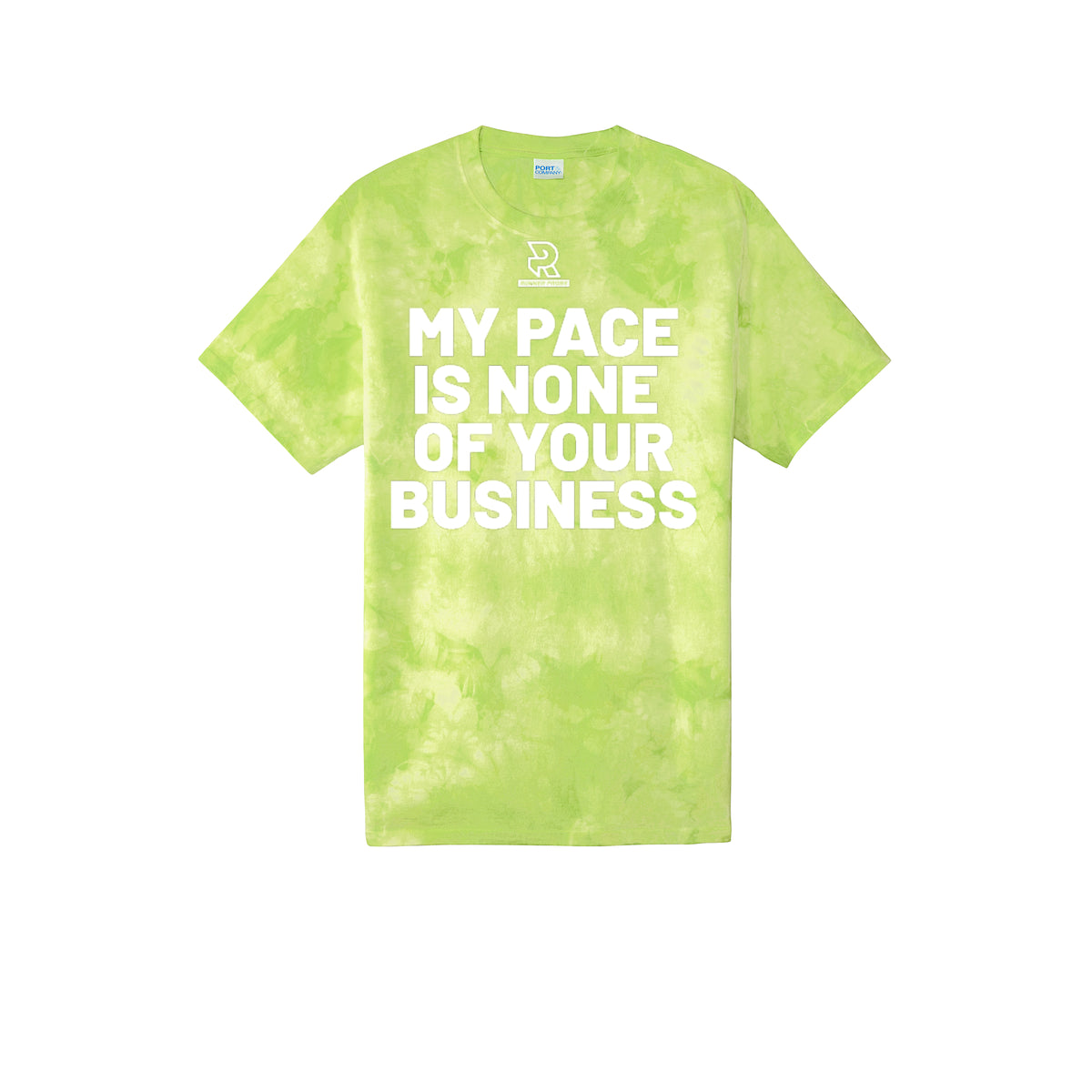 MY PACE IS NONE OF YOUR BUSINESS (White) - Short Sleeve Tie Dye Cotton Tee