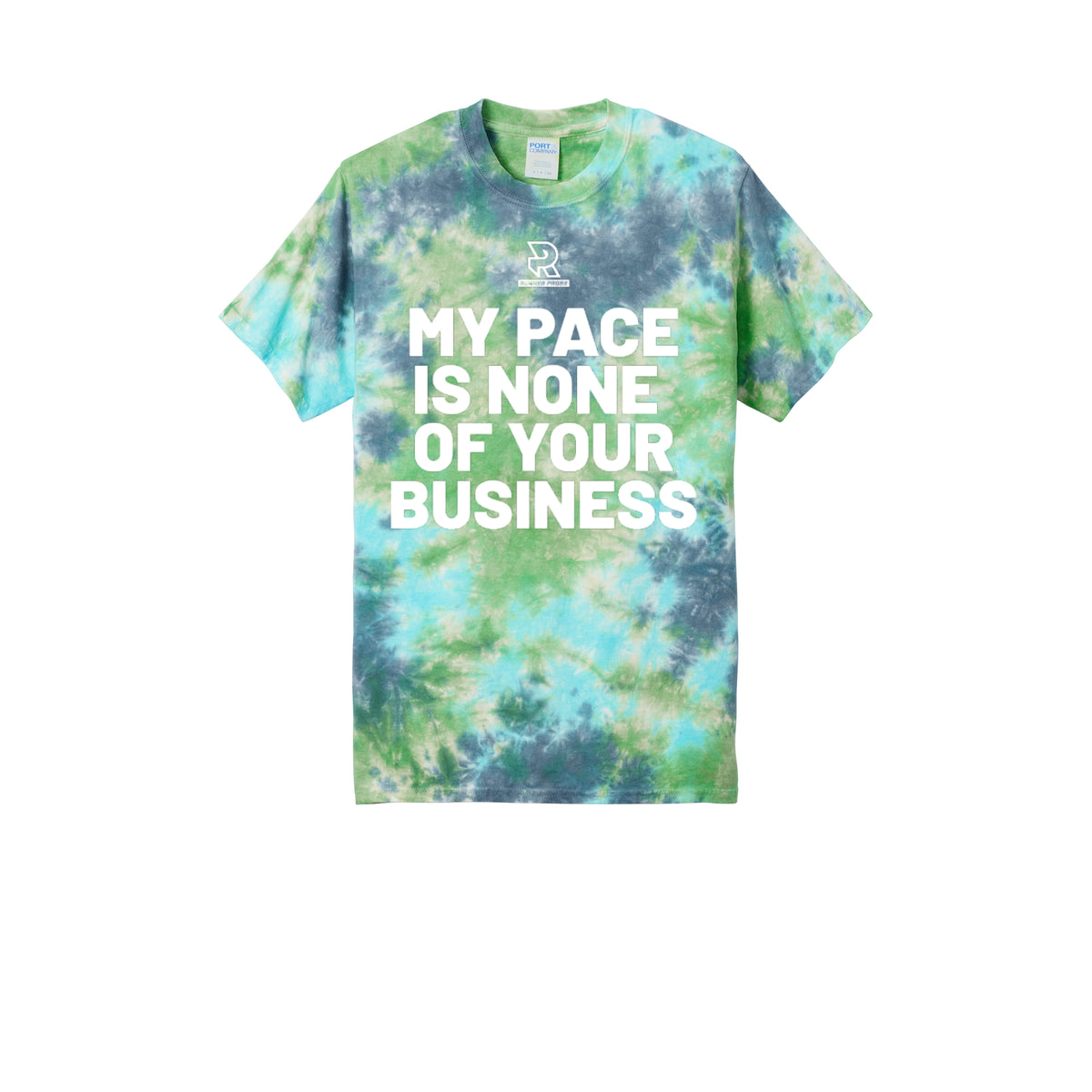 MY PACE IS NONE OF YOUR BUSINESS (White) - Short Sleeve Tie Dye Cotton Tee