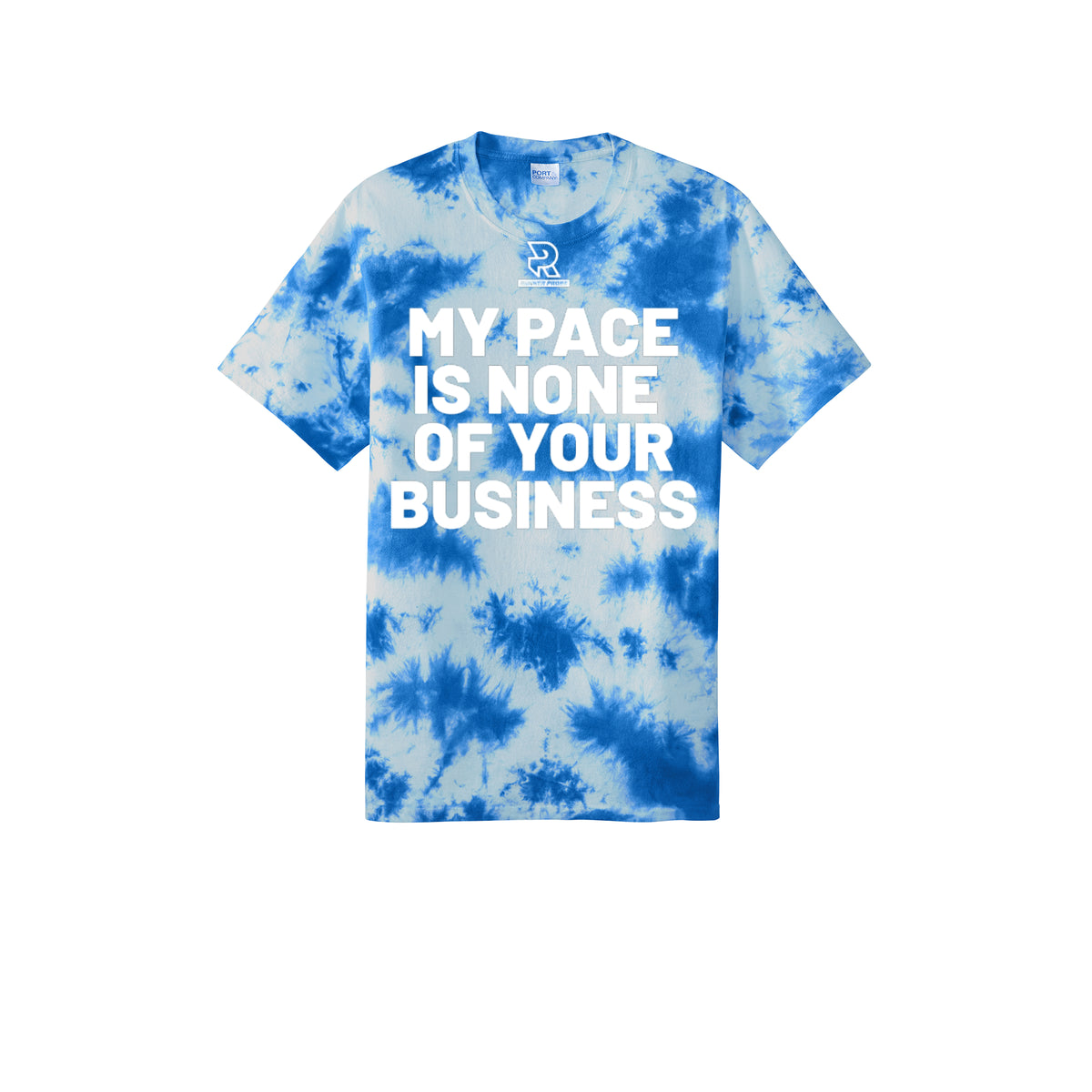 MY PACE IS NONE OF YOUR BUSINESS (White) - Short Sleeve Tie Dye Cotton Tee