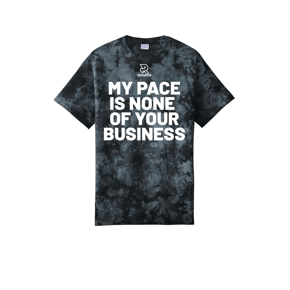 MY PACE IS NONE OF YOUR BUSINESS (White) - Short Sleeve Tie Dye Cotton Tee