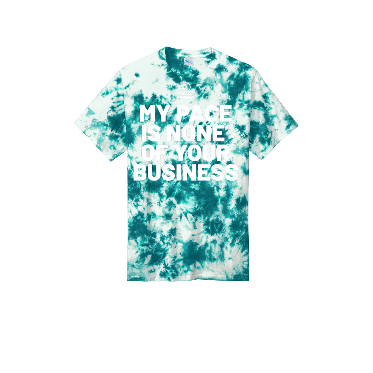 MY PACE IS NONE OF YOUR BUSINESS (White) - Short Sleeve Tie Dye Cotton Tee