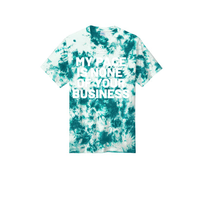 MY PACE IS NONE OF YOUR BUSINESS (White) - Short Sleeve Tie Dye Cotton Tee