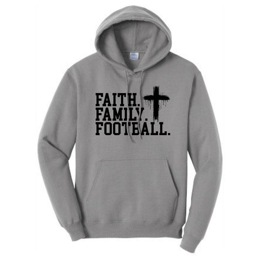 FAITH FAMILY FOOTBALL (A) (Black) - Hoodie