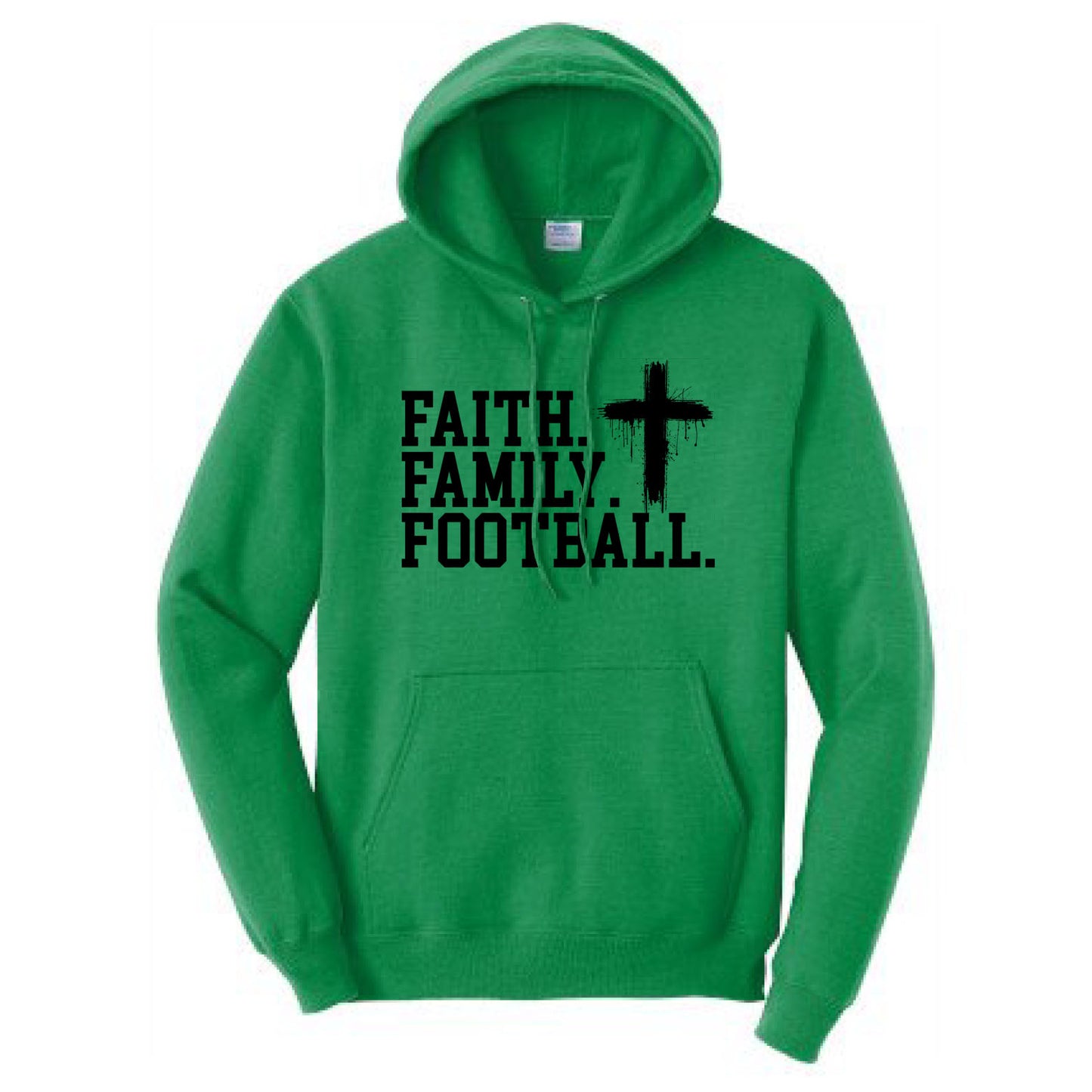 FAITH FAMILY FOOTBALL (A) (Black) - Hoodie
