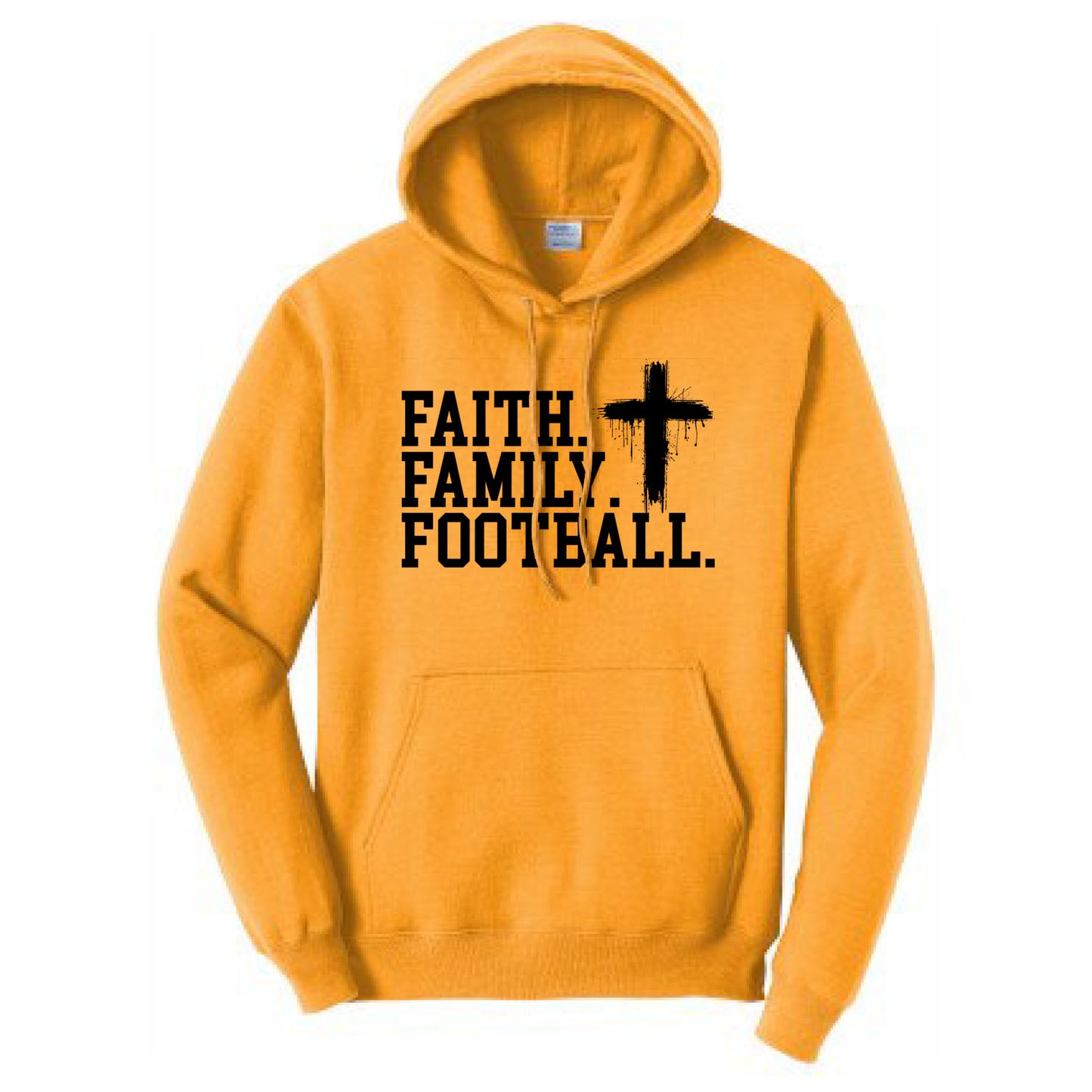 FAITH FAMILY FOOTBALL (A) (Black) - Hoodie