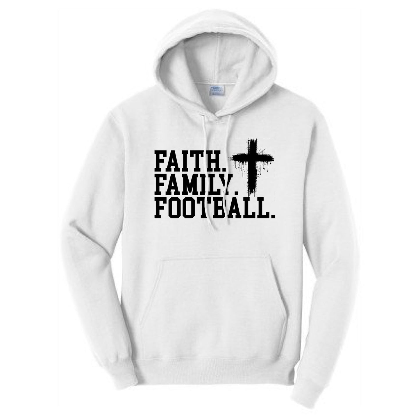 FAITH FAMILY FOOTBALL (A) (Black) - Hoodie