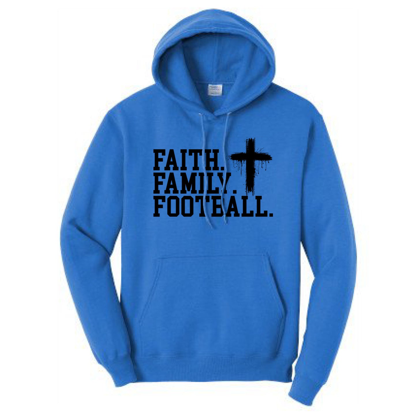 FAITH FAMILY FOOTBALL (A) (Black) - Hoodie