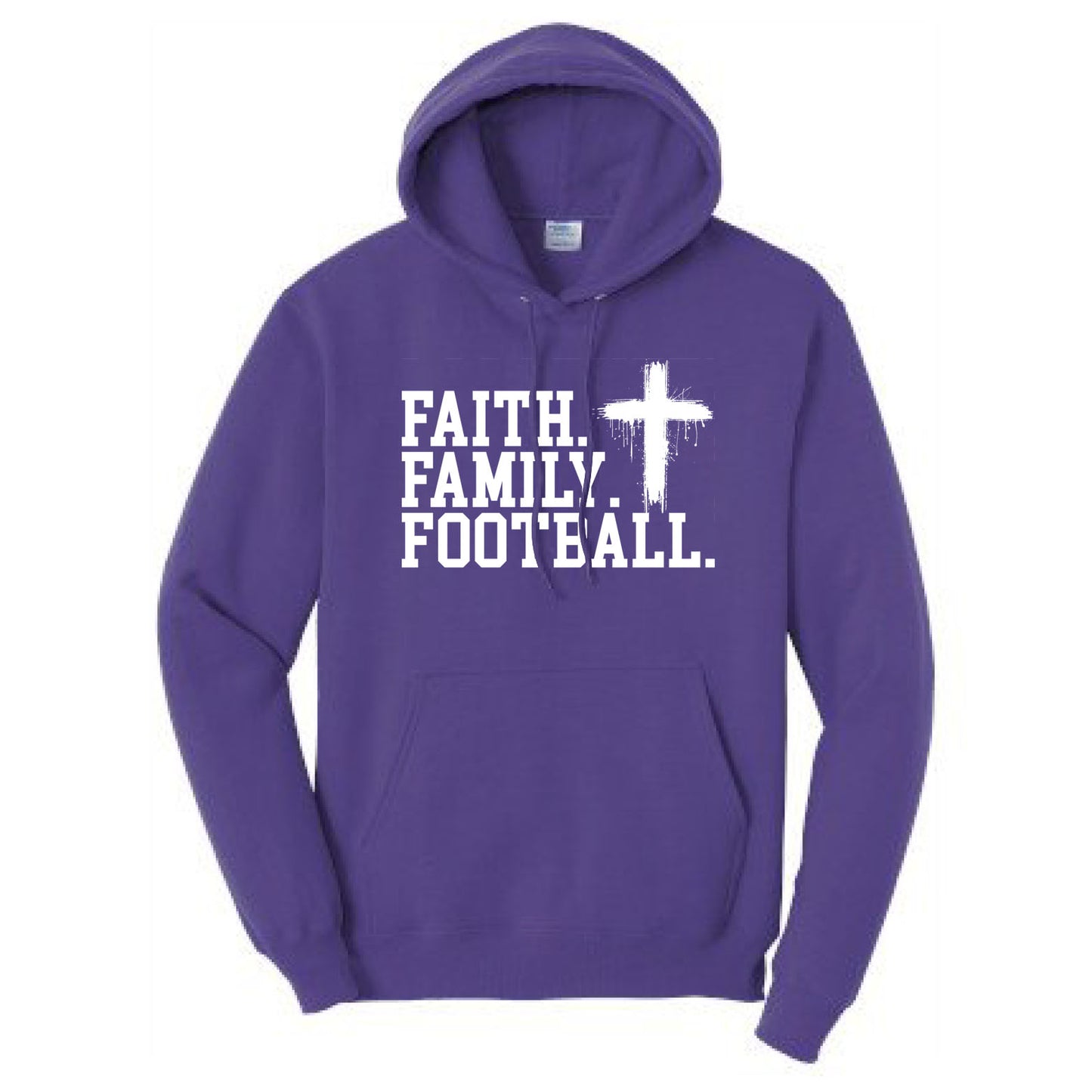 FAITH FAMILY FOOTBALL (A) (White) - Hoodie