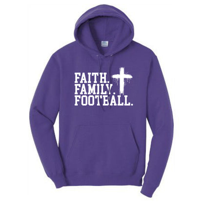 FAITH FAMILY FOOTBALL (A) (White) - Hoodie