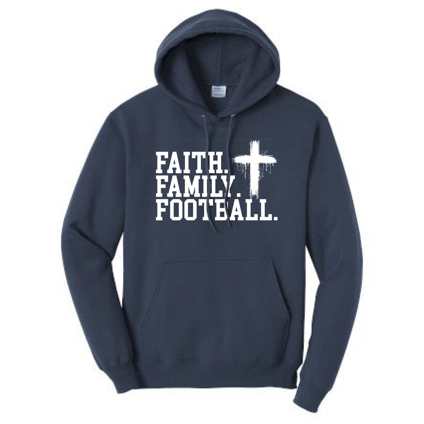 FAITH FAMILY FOOTBALL (A) (White) - Hoodie