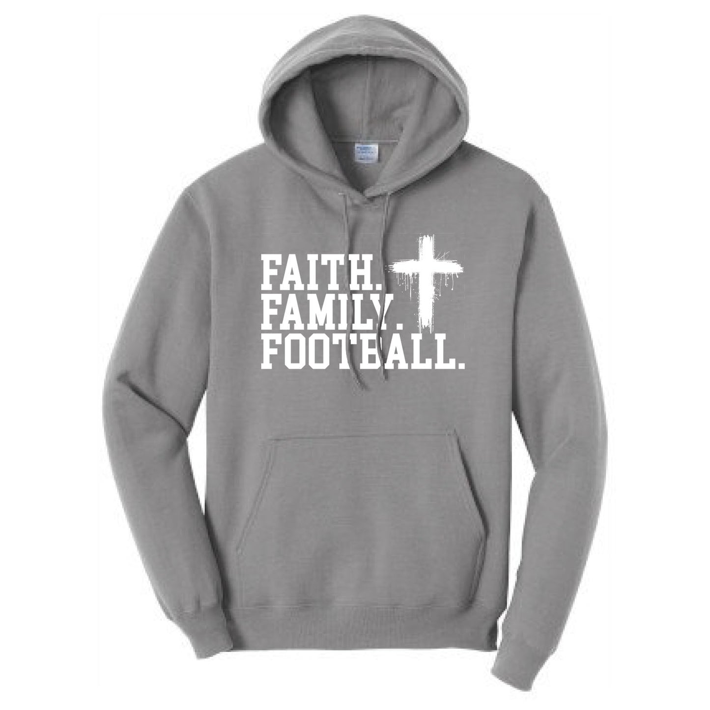 FAITH FAMILY FOOTBALL (A) (White) - Hoodie