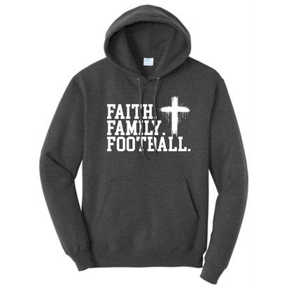 FAITH FAMILY FOOTBALL (A) (White) - Hoodie
