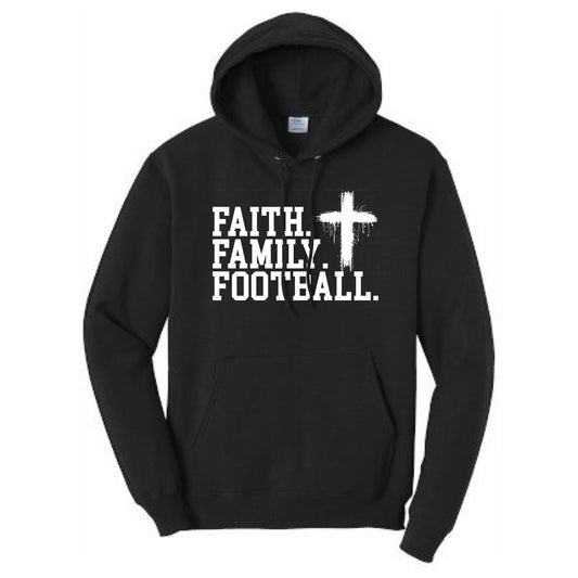 FAITH FAMILY FOOTBALL (A) (White) - Hoodie