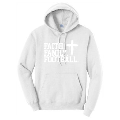 FAITH FAMILY FOOTBALL (A) (White) - Hoodie