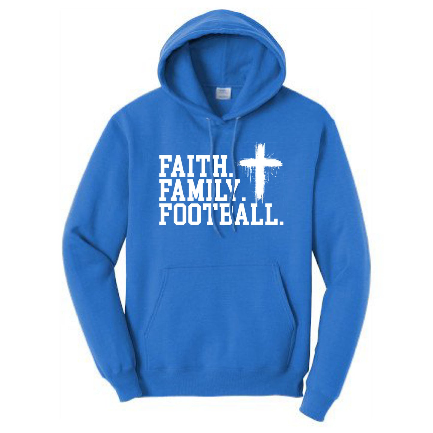 FAITH FAMILY FOOTBALL (A) (White) - Hoodie