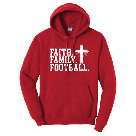 FAITH FAMILY FOOTBALL (A) (White) - Hoodie
