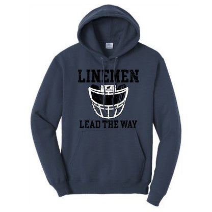 LINEMEN LEAD THE WAY (A) (Black) - Hoodie