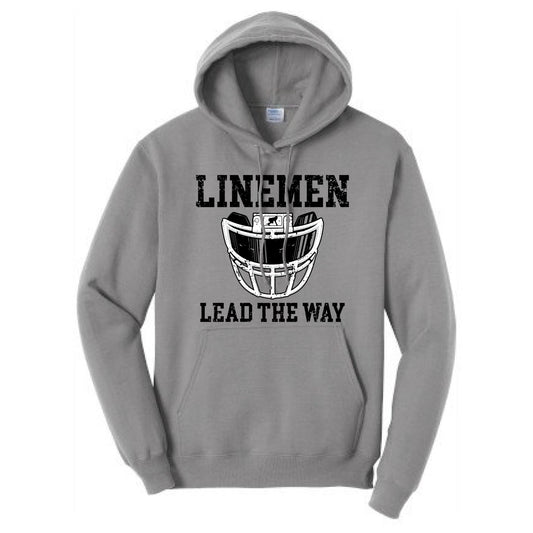 LINEMEN LEAD THE WAY (A) (Black) - Hoodie