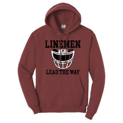 LINEMEN LEAD THE WAY (A) (Black) - Hoodie