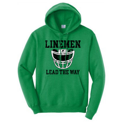 LINEMEN LEAD THE WAY (A) (Black) - Hoodie