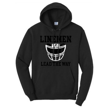 LINEMEN LEAD THE WAY (A) (Black) - Hoodie