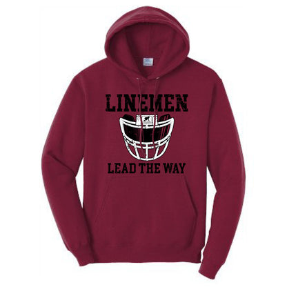 LINEMEN LEAD THE WAY (A) (Black) - Hoodie