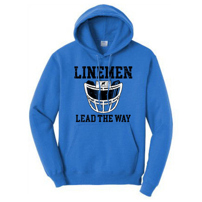 LINEMEN LEAD THE WAY (A) (Black) - Hoodie