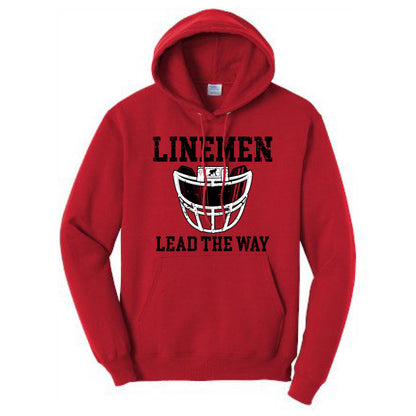 LINEMEN LEAD THE WAY (A) (Black) - Hoodie