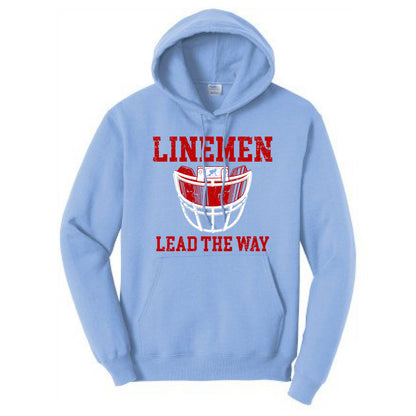 LINEMEN LEAD THE WAY (A) (Red) - Hoodie