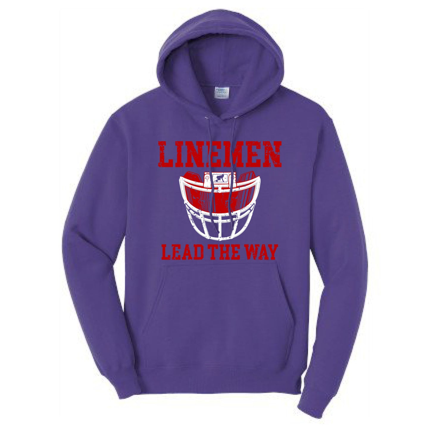 LINEMEN LEAD THE WAY (A) (Red) - Hoodie