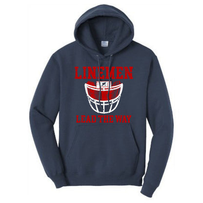 LINEMEN LEAD THE WAY (A) (Red) - Hoodie