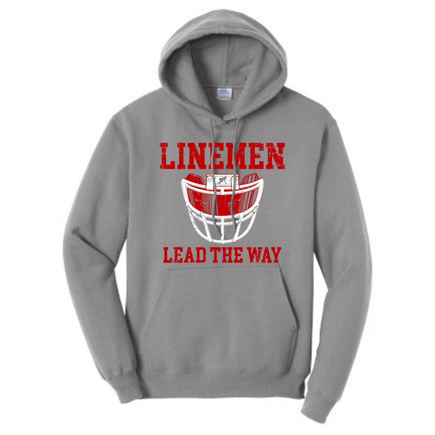 LINEMEN LEAD THE WAY (A) (Red) - Hoodie