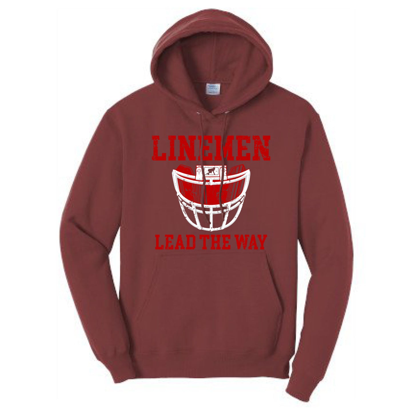 LINEMEN LEAD THE WAY (A) (Red) - Hoodie