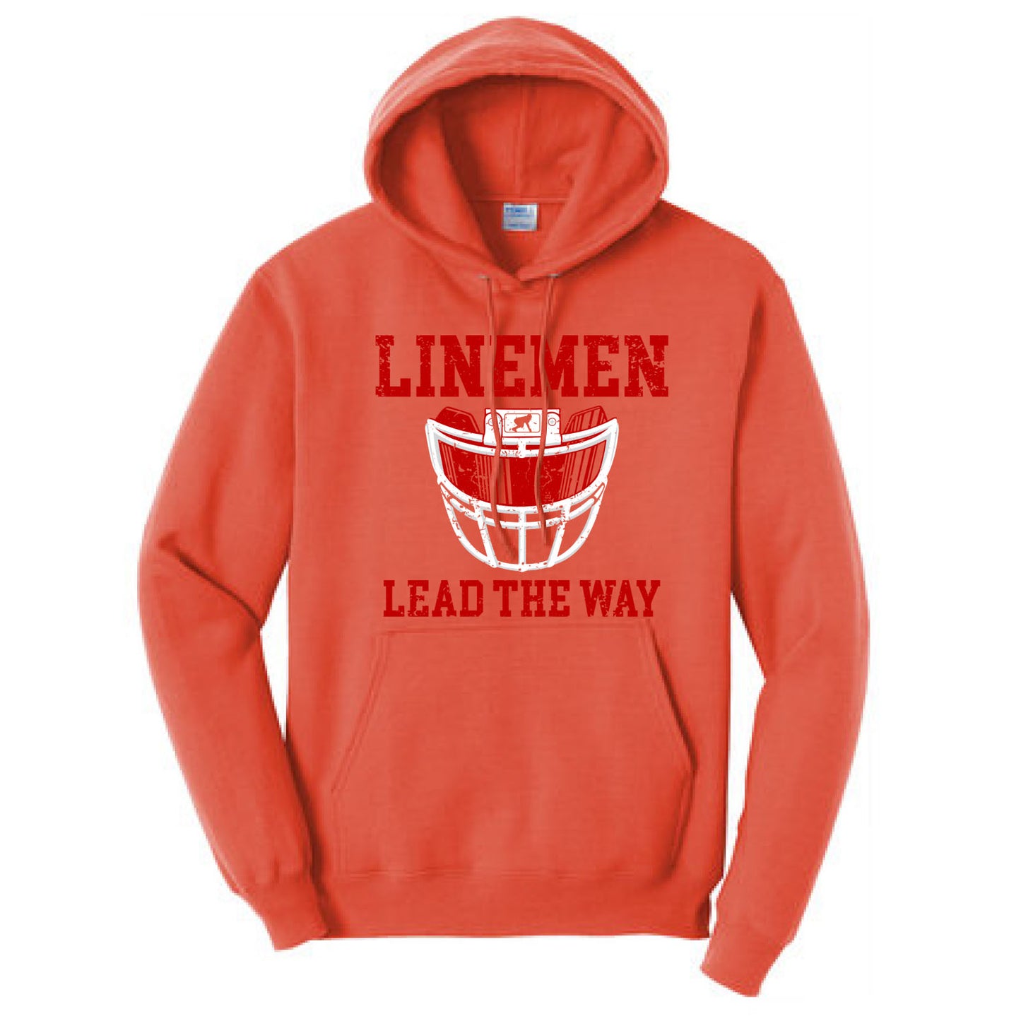 LINEMEN LEAD THE WAY (A) (Red) - Hoodie