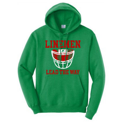 LINEMEN LEAD THE WAY (A) (Red) - Hoodie