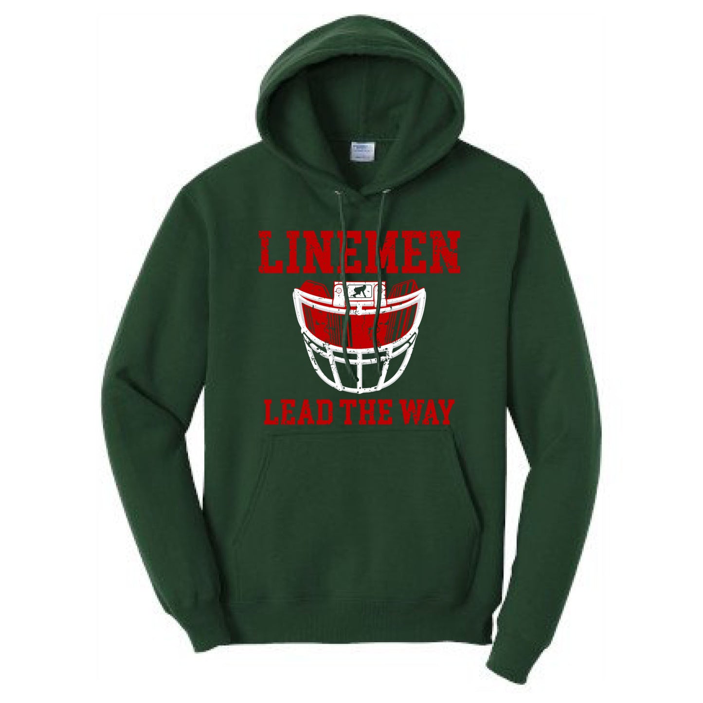 LINEMEN LEAD THE WAY (A) (Red) - Hoodie