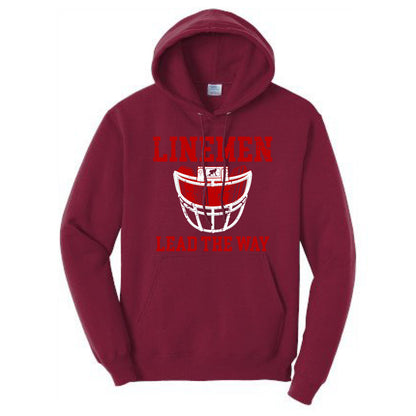 LINEMEN LEAD THE WAY (A) (Red) - Hoodie