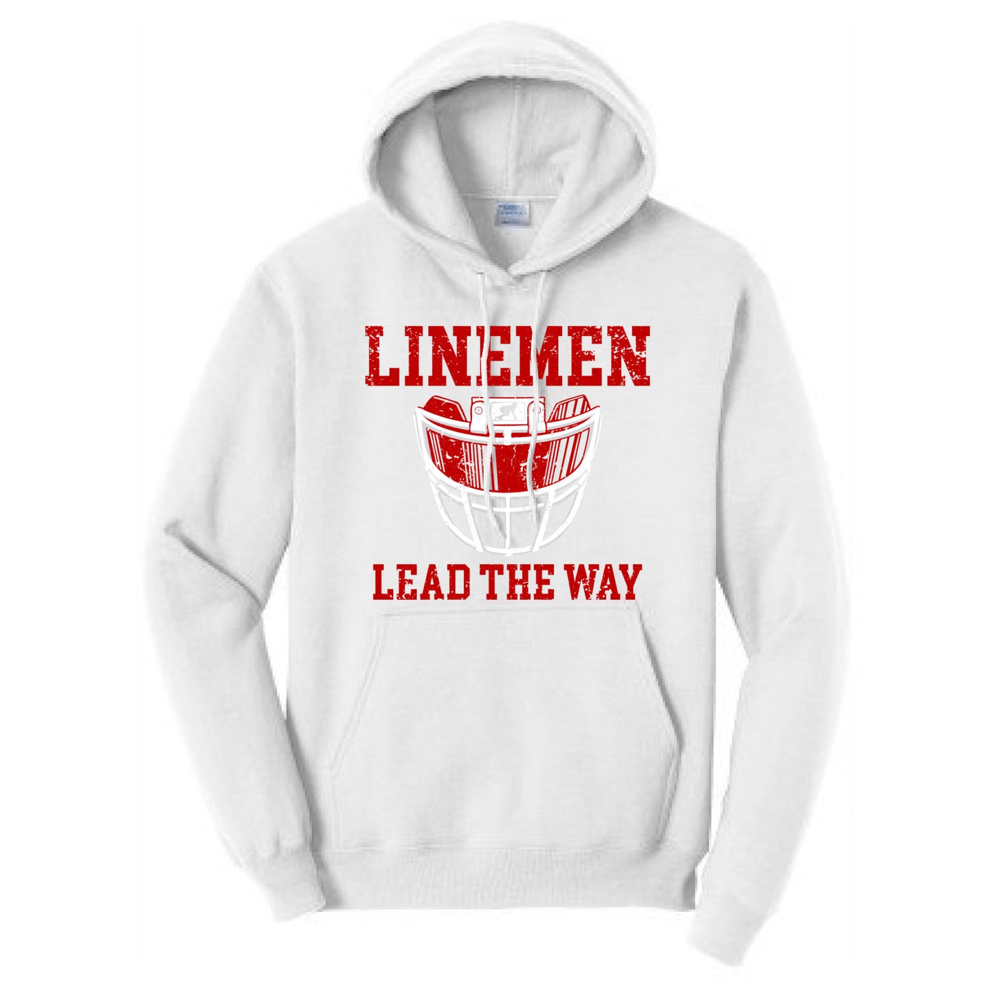 LINEMEN LEAD THE WAY (A) (Red) - Hoodie